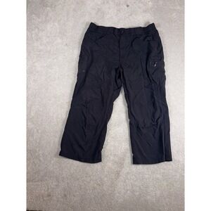 columbia pants womens cropped hiking cargo nylon pants black medium‎